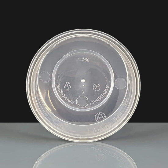 250ml Clear Round Plastic Container and Lid - Base of Container 250ml Clear Round Plastic Container and Lid - Base of Container