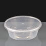 250ml Clear Round Plastic Container and Lid