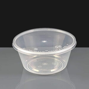 T12 - Clear Round Plastic Container and Lids