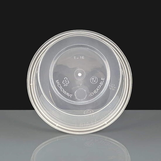 T16 - Clear Round Plastic Container and Lids T16 - Clear Round Plastic Container and Lids