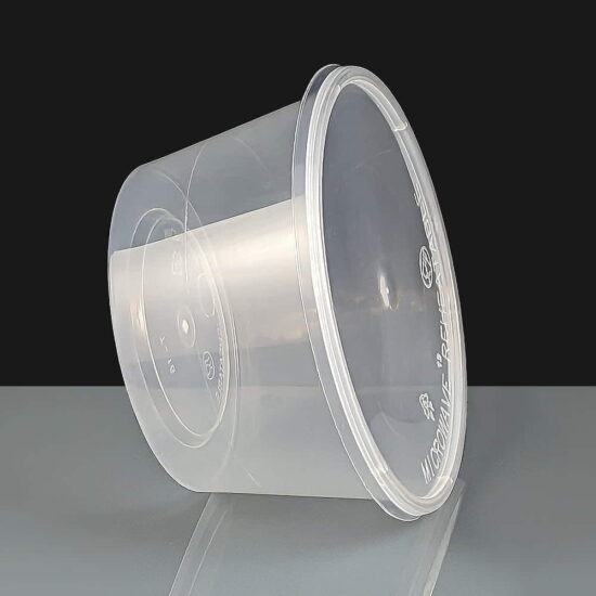 T16 - Clear Round Plastic Container and Lids T16 - Clear Round Plastic Container and Lids