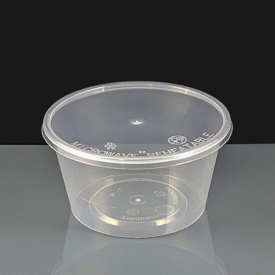 T16 - Clear Round Plastic Container and Lids T16 - Clear Round Plastic Container and Lids