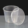 T25 - Clear Round Plastic Container and Lid - Lid Off