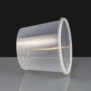 T25 - Clear Round Plastic Container and Lid - Side On