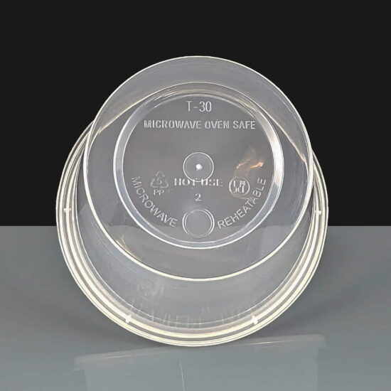 T30 - Clear Round Plastic Container and Lids T30 - Clear Round Plastic Container and Lids