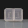 3 Compartment 750cc Clear Rectangular Plastic Container and Lid 