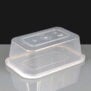 750cc Clear Premium Rectangular Plastic Container and Lid