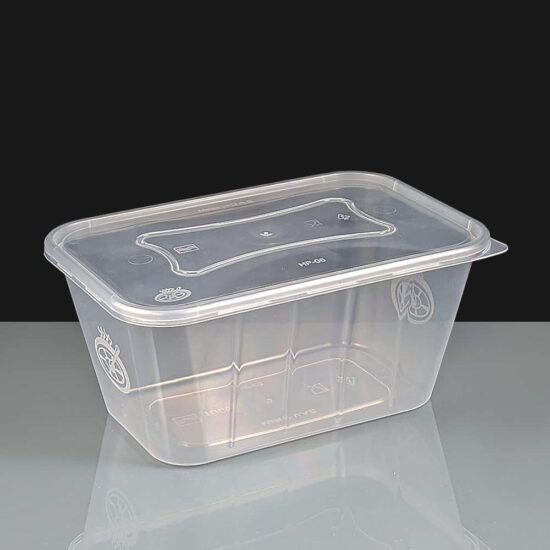 1000cc Clear Rectangular Plastic Container and Lid 1000cc Clear Rectangular Plastic Container and Lid