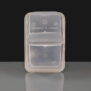 4 Compartment 1000cc Clear Rectangular Plastic Container and Lid 