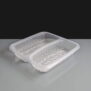 1100cc Clear 2 Compartment Rectangular Plastic Container 
