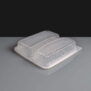 1100cc Clear 2 Compartment Rectangular Plastic Container Upside Down