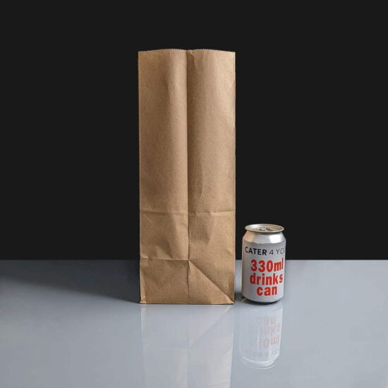 FG5 Large Kraft Grab Bag - Side with can FG5 Large Kraft Grab Bag - Side with can