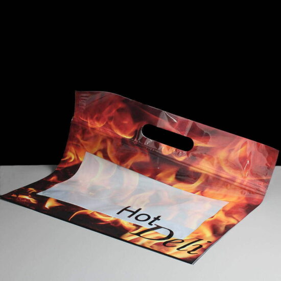Large hot deli food bags Back Flat Front Large hot deli food bags Back Flat Front