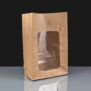 150 x 220 x 70mm Brown Film Lined Deli Bag with Window
