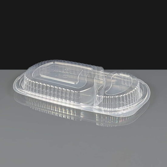 Deluxe 3 Comp Microwavable Clear Lid