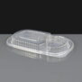 Deluxe 3 Comp Microwavable Clear Lid