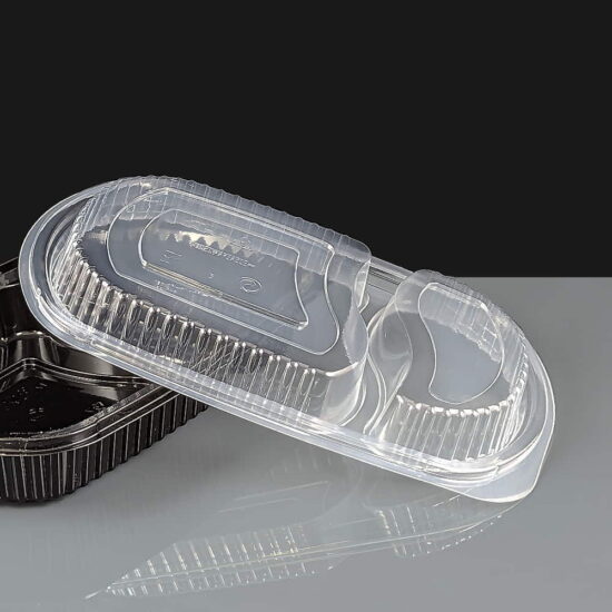 Deluxe 3 Comp Microwavable Clear Lid Deluxe 3 Comp Microwavable Clear Lid
