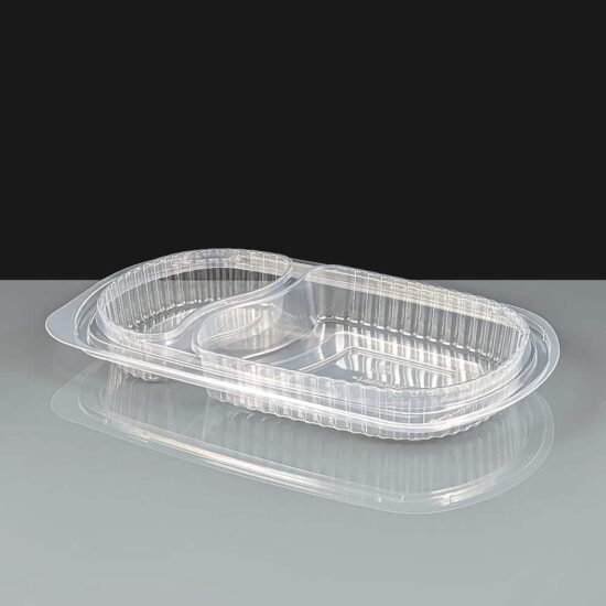 Deluxe 3 Comp Microwavable Clear Lid Deluxe 3 Comp Microwavable Clear Lid