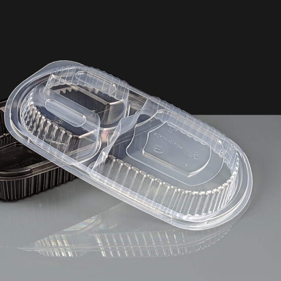 Deluxe 3 Comp Microwavable Clear Lid Deluxe 3 Comp Microwavable Clear Lid