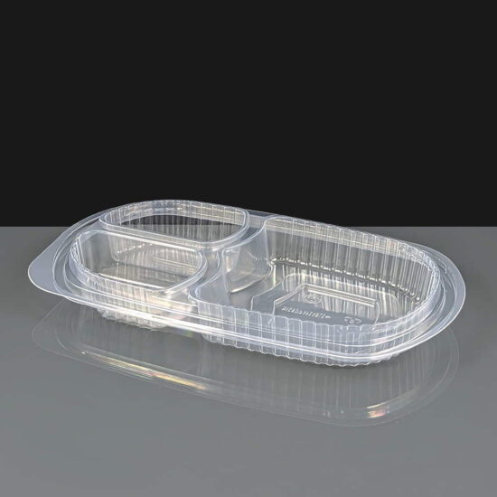 Deluxe 3 Comp Microwavable Clear Lid Deluxe 3 Comp Microwavable Clear Lid