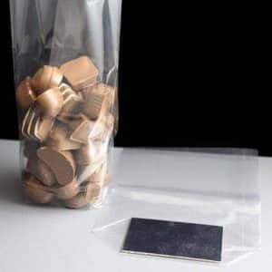 170mm x 320mm Block Bottom Bags - Silver Card