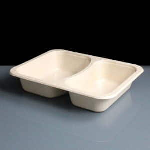 Novato B227/44-2 Two Compartment Trays 227 x 178 x 44