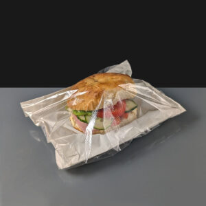 8in White Film Fronted Paper Bag
