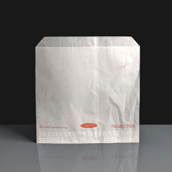 PB/GR8 - 215 x 215mm Grease Resistant White Paper Bag PB/GR8 - 215 x 215mm Grease Resistant White Paper Bag