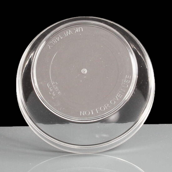 90ml Virtually Unbreakable Clear Plastic Chef / Sauce Pots Base 90ml Virtually Unbreakable Clear Plastic Chef / Sauce Pots Base