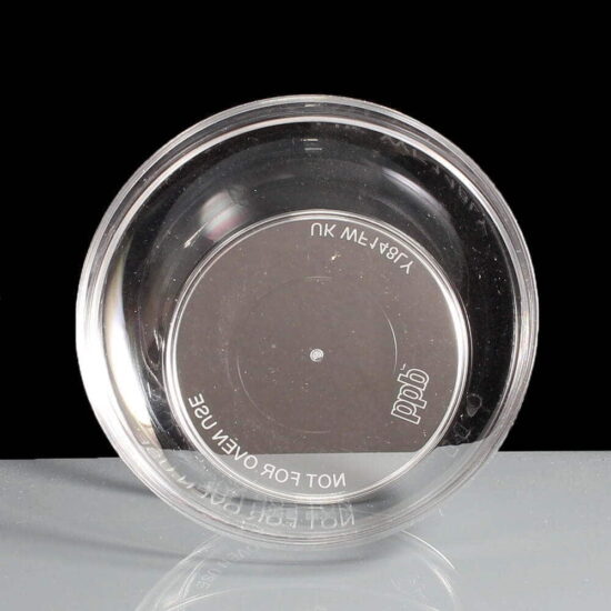 230ml Virtually Unbreakable Clear Plastic Chef / Sauce Pots Inside 230ml Virtually Unbreakable Clear Plastic Chef / Sauce Pots Inside