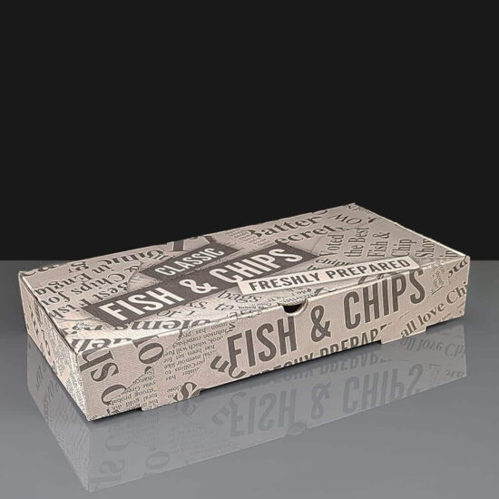 Corrugated Large Printed Fish and Chips Boxes
