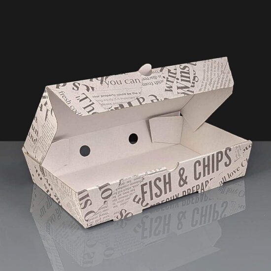 Corrugated Small Printed Fish and Chips Boxes Corrugated Small Printed Fish and Chips Boxes