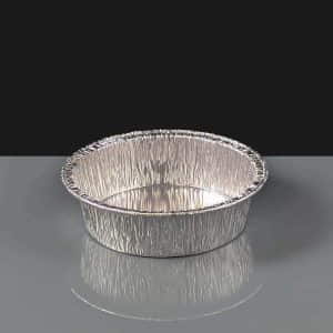 Round Foil Pie Tray 100mm - Rolled Edge 