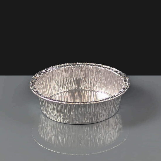 Round Foil Pie Tray 100mm - Rolled Edge 