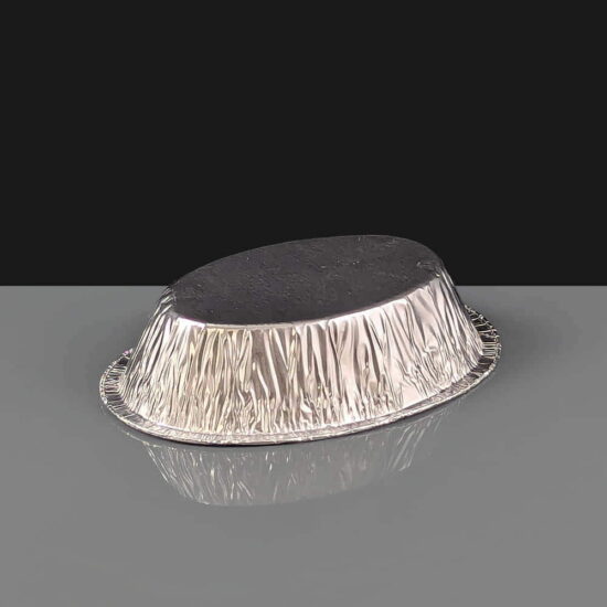 Oval Foil Pie Dish - Rolled Edge (220) Oval Foil Pie Dish - Rolled Edge (220)