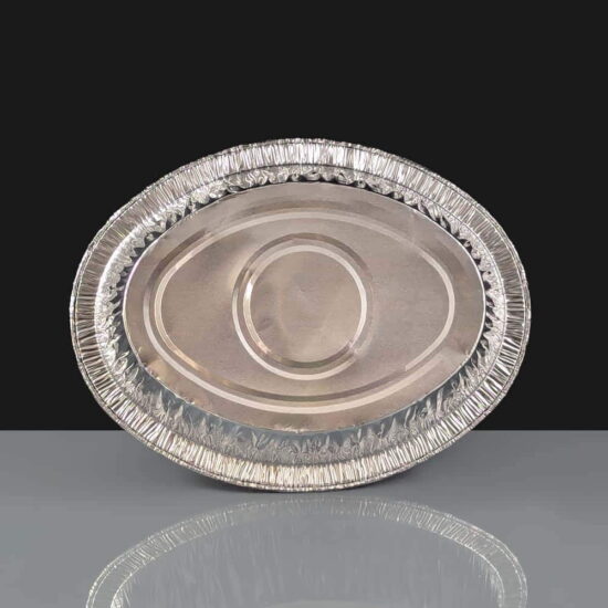 Large Oval Foil Pie Dish - Rolled Edge (110) Large Oval Foil Pie Dish - Rolled Edge (110)