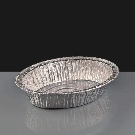 Large Oval Foil Pie Dish - Rolled Edge (110) Large Oval Foil Pie Dish - Rolled Edge (110)