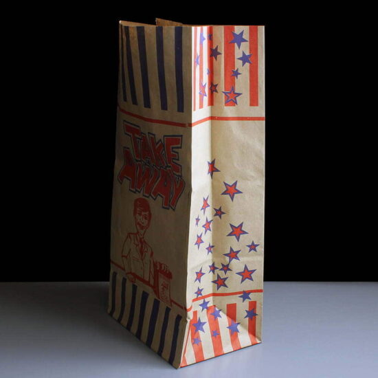 R8 Medium Take Away Paper Bag Side Stars R8 Medium Take Away Paper Bag Side Stars