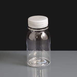 125ml Clear Plastic Juice Bottle with Clear T/E Cap