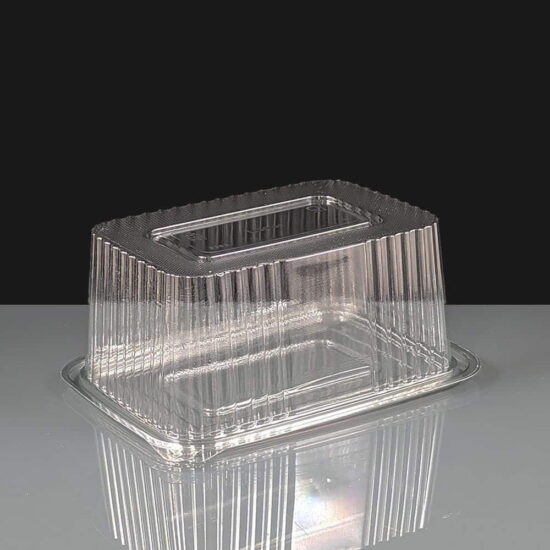 Diamond 1000cc Hinged Plastic Salad Container Diamond 1000cc Hinged Salad Container