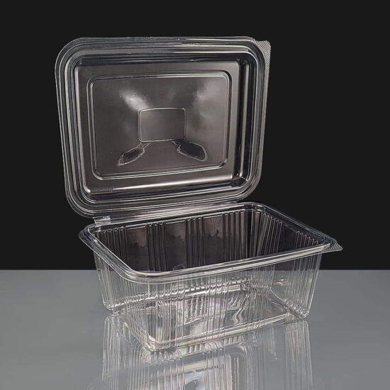 B340 - Crystal 2000 Clear - Hinged Salad Container Lid B340 - Crystal 2000 Clear - Hinged Salad Container Lid