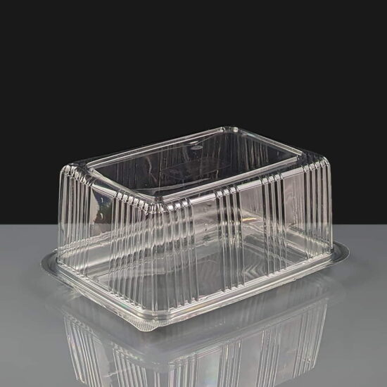 B340 - Crystal 2000 Clear - Hinged Salad Container Open B340 - Crystal 2000 Clear - Hinged Salad Container Open