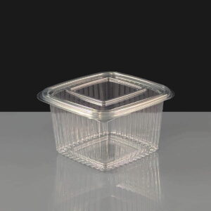 Diamond 375 Clear - Hinged Salad Container