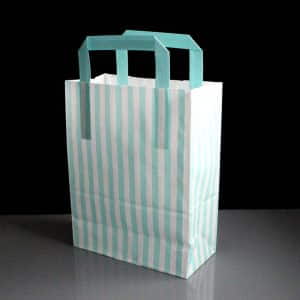 Aqua Candy Striped SOS Bags 180x80x230mm