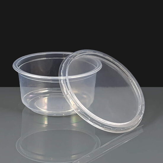 350ml Microlite Deli Pot Clear and Lid 350ml Microlite Deli Pot Clear and Lid