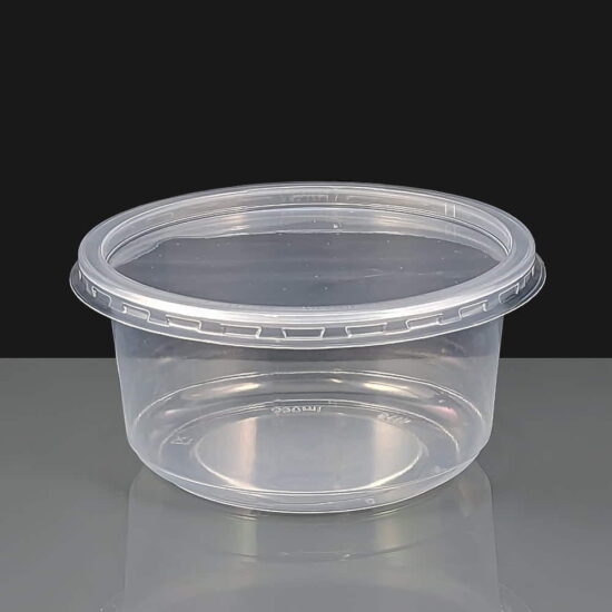 350ml Microlite Deli Pot Clear and Lid