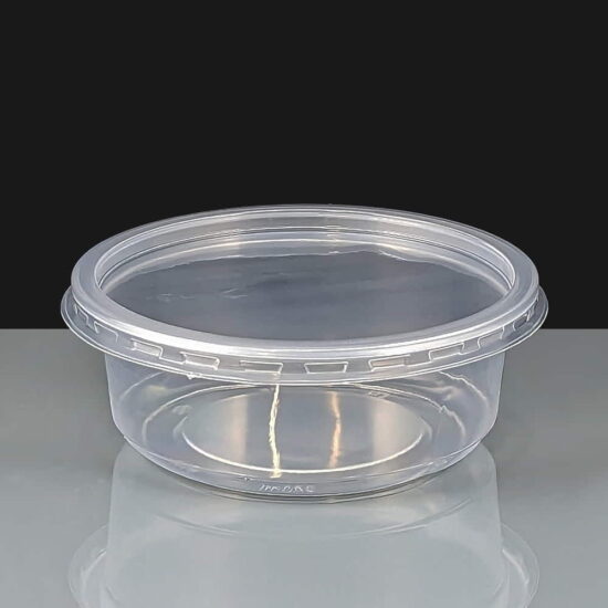 250ml Deli Pot Clear and Lid 