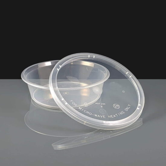 Satco S-1100 Clear Round Plastic Container and Lids Satco S-1100 Clear Round Plastic Container and Lids