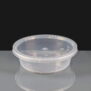 Satco S-1100 Clear Round Plastic Container and Lids