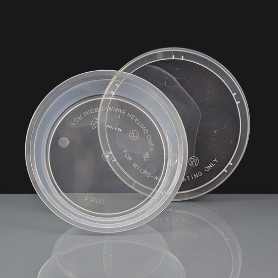 Satco S-1100 Clear Round Plastic Container and Lids Satco S-1100 Clear Round Plastic Container and Lids